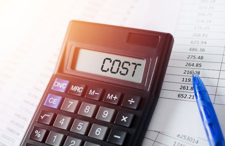 Calculator with Cost Text in Window