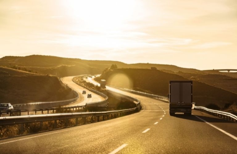 Semi Trucks on a Sunny Highway