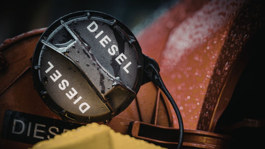 Close Up of Diesel Fuel Cap